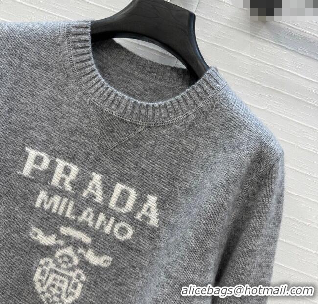 Famous Brand Prada Cashmere Sweater PR101504 Grey 2025