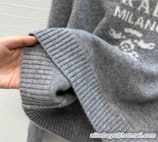 Famous Brand Prada Cashmere Sweater PR101504 Grey 2025