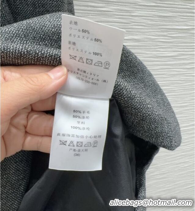 Buy Discount Dior Wool Blend Dress DR101505 Grey 2025