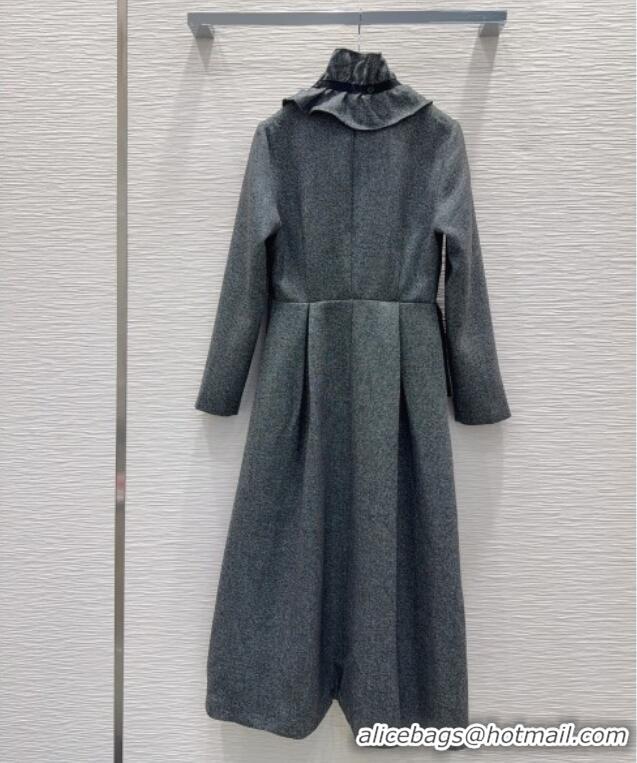 Buy Discount Dior Wool Blend Dress DR101505 Grey 2025