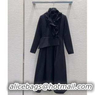 Well Crafted Dior Wool Blend Dress DR101505 Black 2025