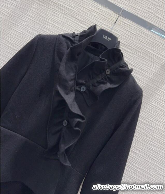 Well Crafted Dior Wool Blend Dress DR101505 Black 2025