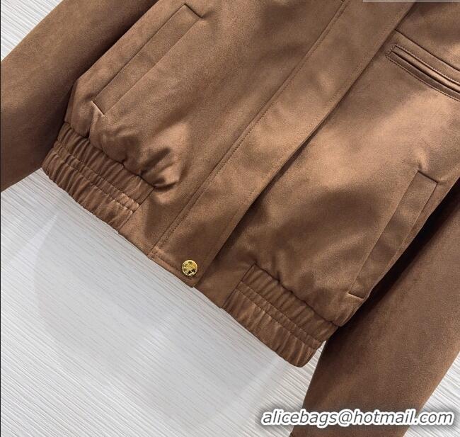 Good Looking Prada Suede Jacket PR110618 Brown 2025