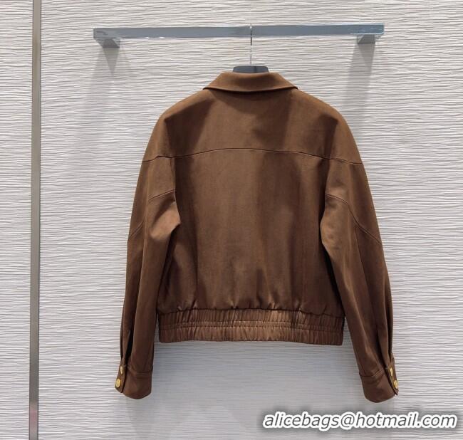Good Looking Prada Suede Jacket PR110618 Brown 2025