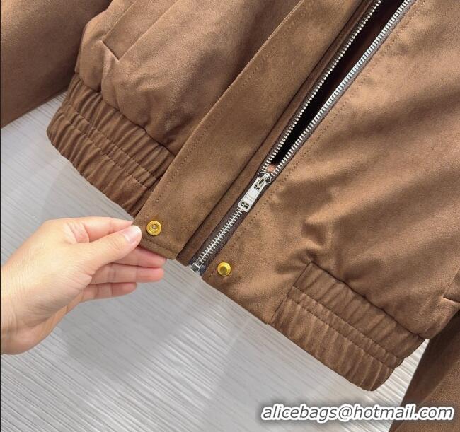 Good Looking Prada Suede Jacket PR110618 Brown 2025