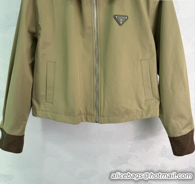 Market Sells Prada Cotton Jacket PR110632 Khaki 2025