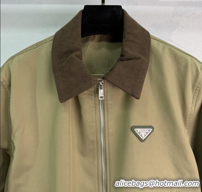 Market Sells Prada Cotton Jacket PR110632 Khaki 2025