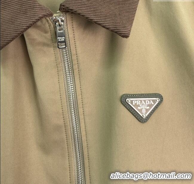 Market Sells Prada Cotton Jacket PR110632 Khaki 2025
