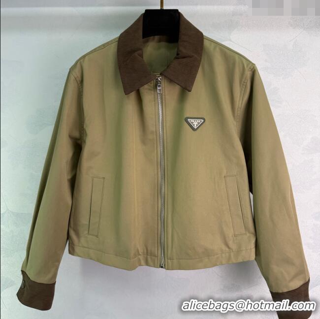 Market Sells Prada Cotton Jacket PR110632 Khaki 2025