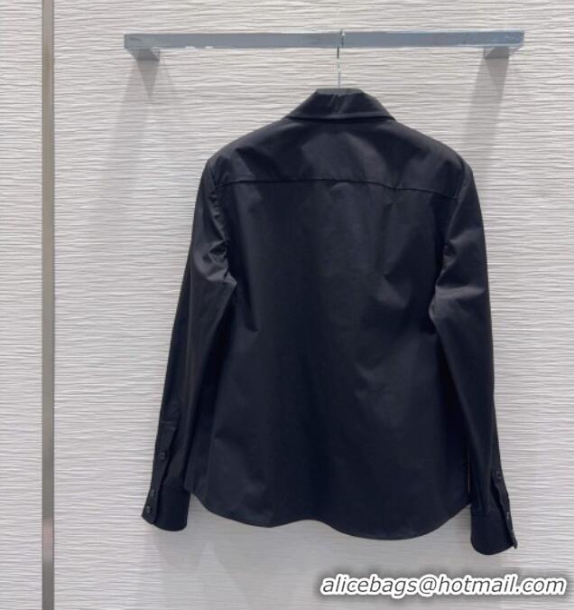 Top Quality Prada Cotton Shirt DR110655 Black 2025