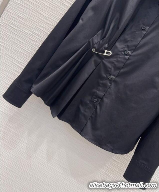 Top Quality Prada Cotton Shirt DR110655 Black 2025