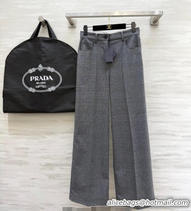 Best Price Prada Short Jacket and Pants Set PR111460 Grey 2025