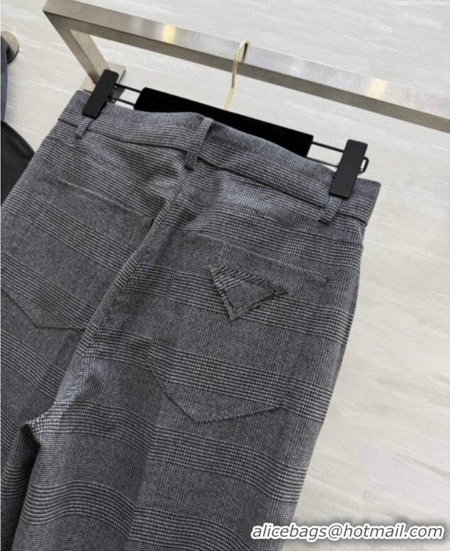 Best Price Prada Short Jacket and Pants Set PR111460 Grey 2025