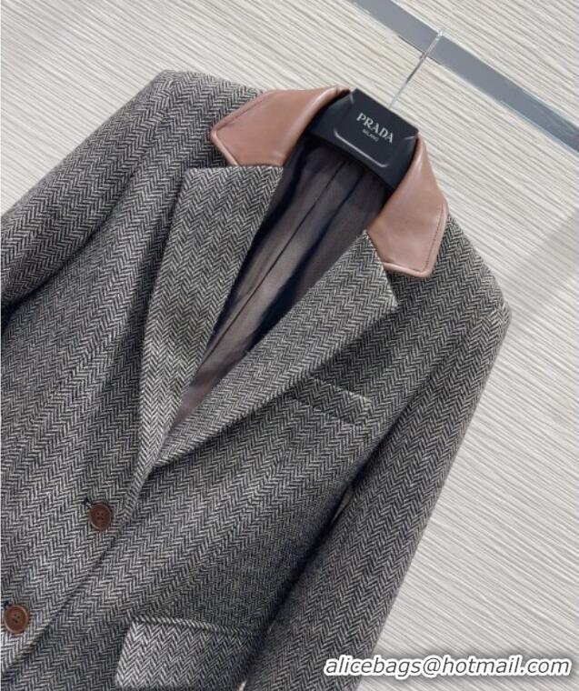 Top Quality Prada Jacket PR111520 Grey 2025