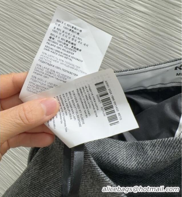 Traditional Discount Prada Wool Blend Skirt PR111520 Grey 2025