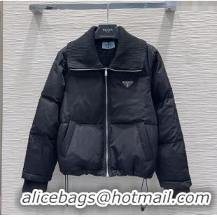 Luxury Cheap Prada Down Jacket PR111528 Black 2025