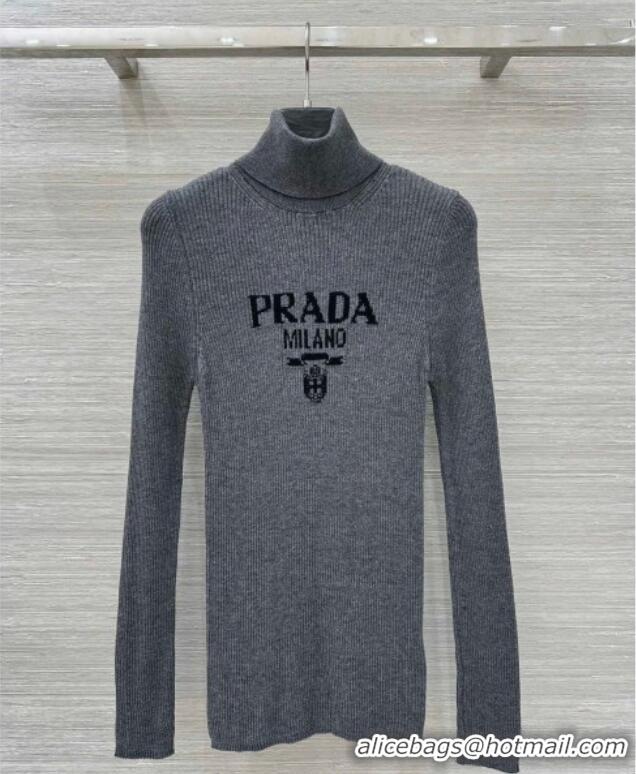 Well Crafted Discount Prada Wool Sweater PR111529 Grey 2025
