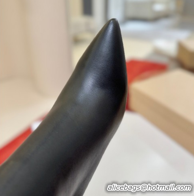 Unique Style Christian Louboutin Kate Botta High Heel Boots 10cm in Calf Leather Black 1030162