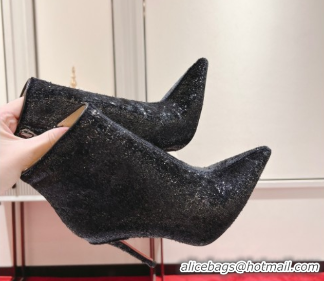 Luxurious Christian Louboutin So Kate Booty Heel Ankle Boots 10cm in Sequins 1030174