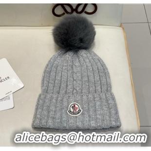 Buy Inexpensive Moncler Wool Hat M103004 Grey 2025
