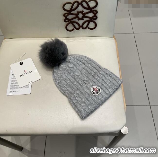 Buy Inexpensive Moncler Wool Hat M103004 Grey 2025