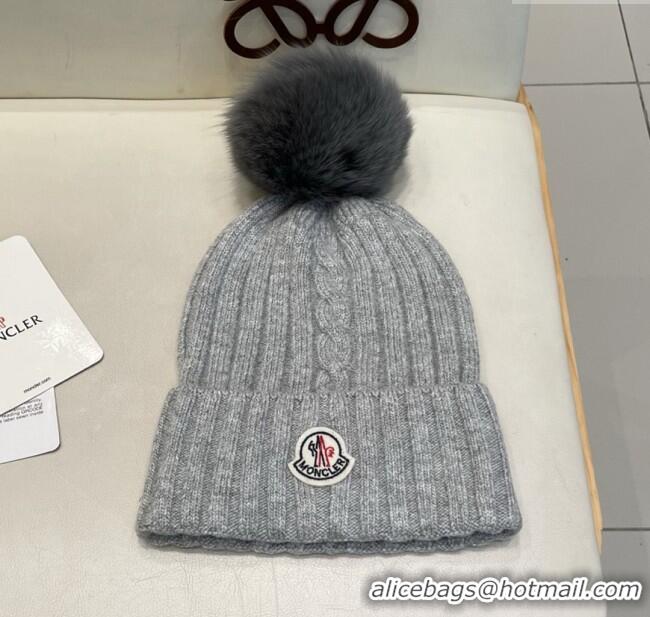 Buy Inexpensive Moncler Wool Hat M103004 Grey 2025
