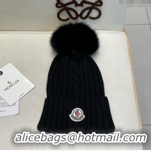 Buy Discount Moncler Wool Hat M103005 Black 2025