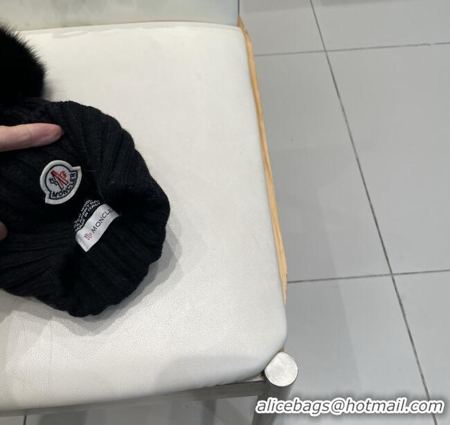 Buy Discount Moncler Wool Hat M103005 Black 2025