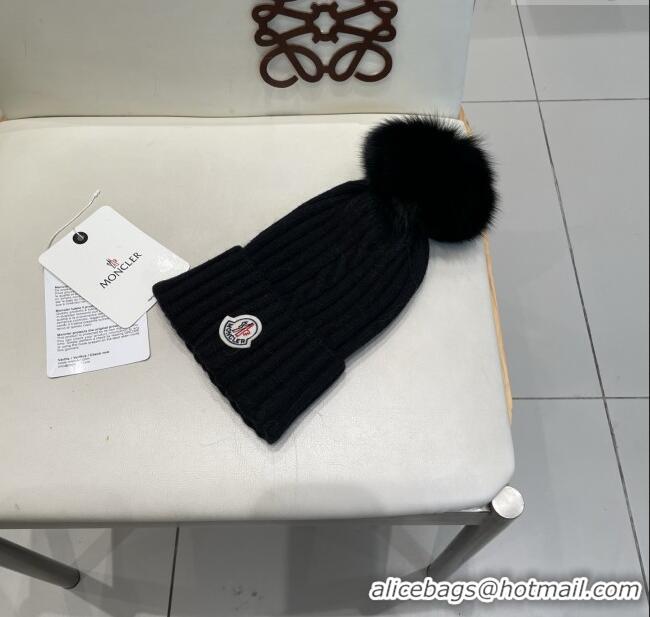 Buy Discount Moncler Wool Hat M103005 Black 2025