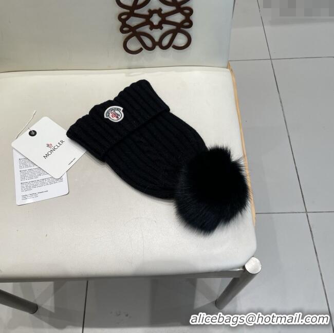 Buy Discount Moncler Wool Hat M103005 Black 2025