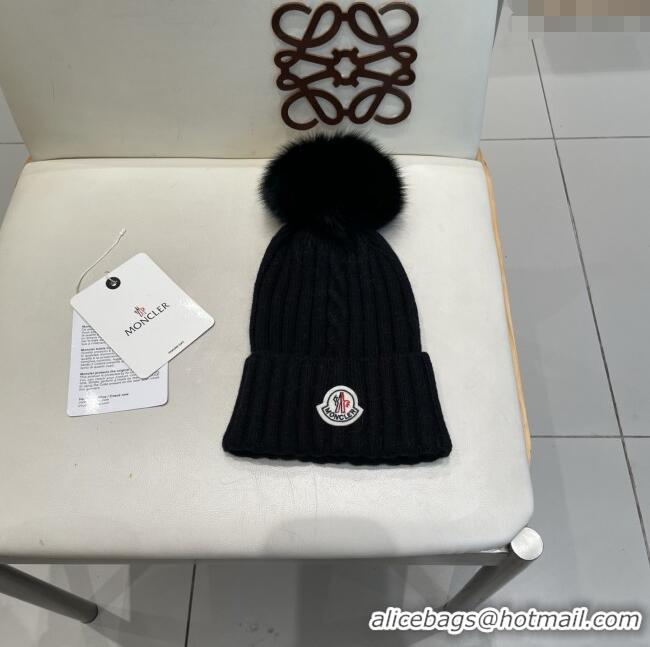 Buy Discount Moncler Wool Hat M103005 Black 2025