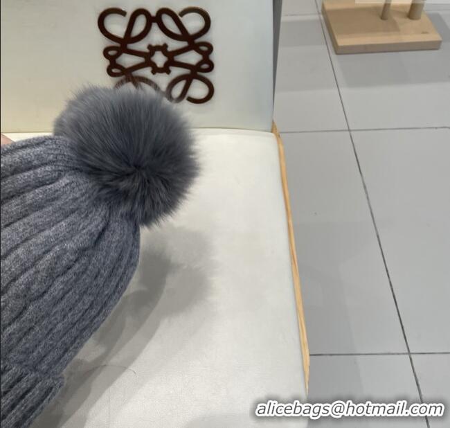 Luxury Cheap Moncler Wool Hat M103006 Deep Grey 2025