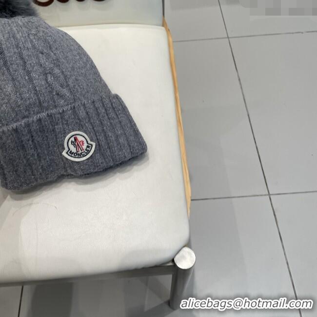 Luxury Cheap Moncler Wool Hat M103006 Deep Grey 2025