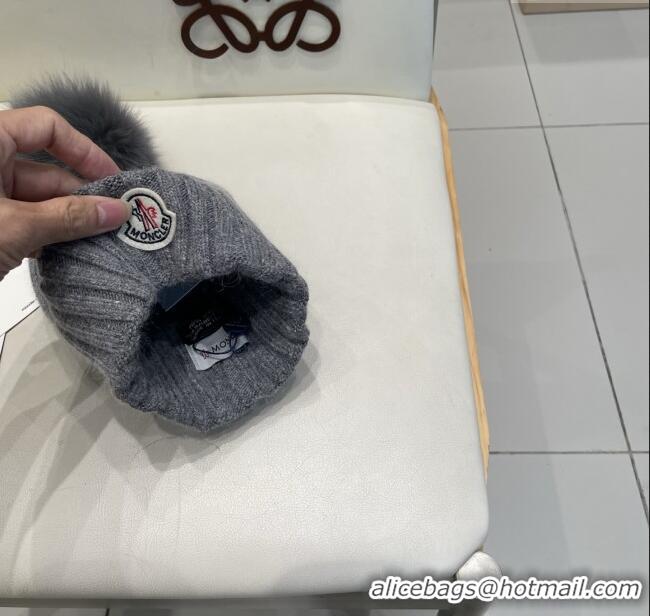 Luxury Cheap Moncler Wool Hat M103006 Deep Grey 2025