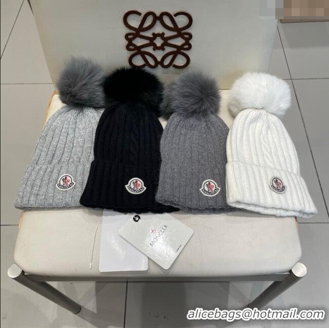 Well Crafted Moncler Wool Hat M103008 White 2025