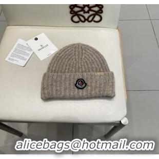 Buy Discount Moncler Knit Hat M103007 Light Grey 2025