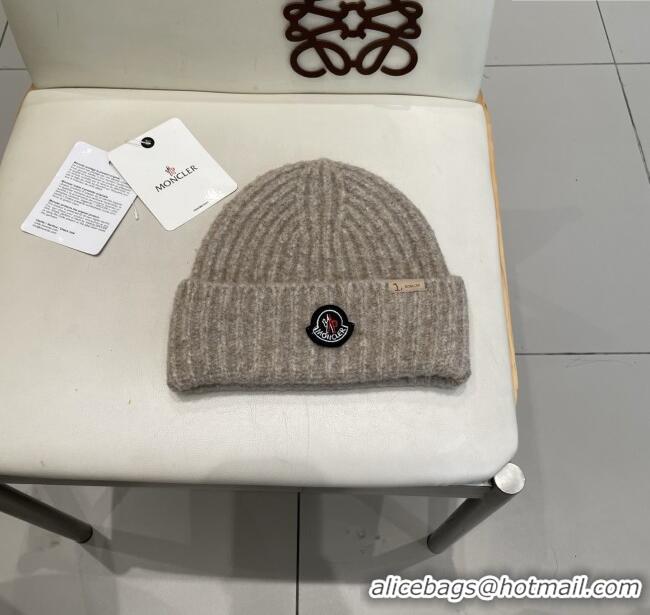 Buy Discount Moncler Knit Hat M103007 Light Grey 2025