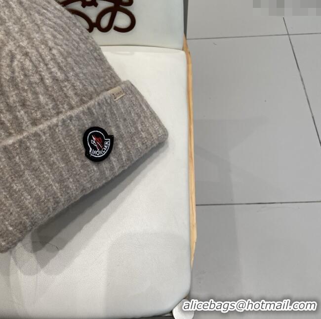 Buy Discount Moncler Knit Hat M103007 Light Grey 2025