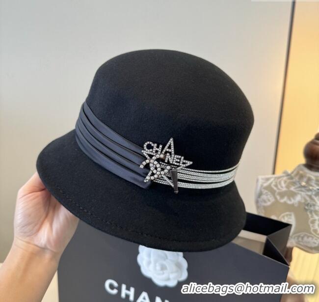Super Quality Chanel Wool Hat CH103015 Black 2025