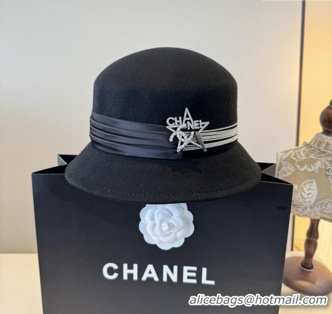 Super Quality Chanel Wool Hat CH103015 Black 2025