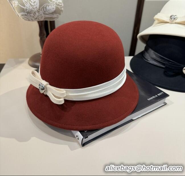 Super Quality Chanel Wool Hat CH103017 Deep Red 2025