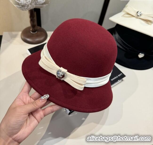 Super Quality Chanel Wool Hat CH103017 Deep Red 2025