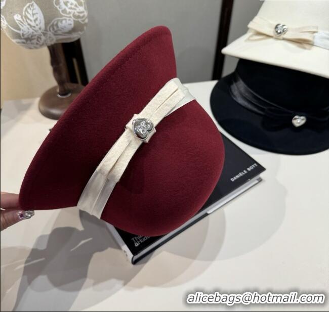 Super Quality Chanel Wool Hat CH103017 Deep Red 2025