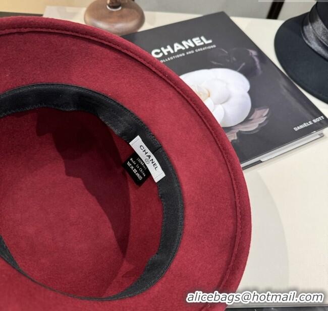 Super Quality Chanel Wool Hat CH103017 Deep Red 2025