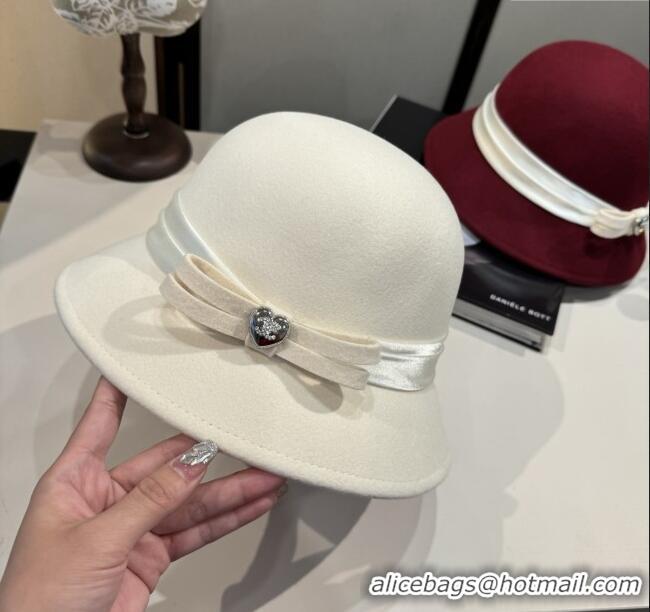Luxury Discount Chanel Wool Hat CH103019 White 2025