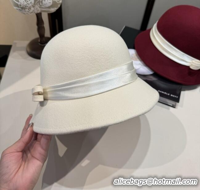 Luxury Discount Chanel Wool Hat CH103019 White 2025