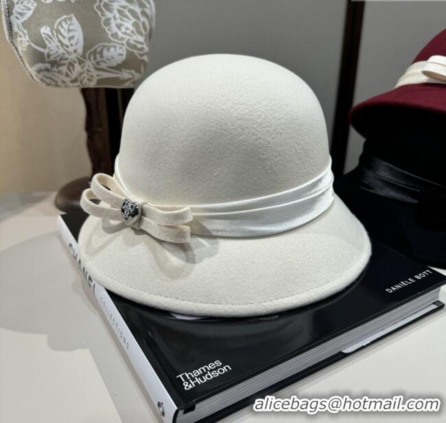 Luxury Discount Chanel Wool Hat CH103019 White 2025