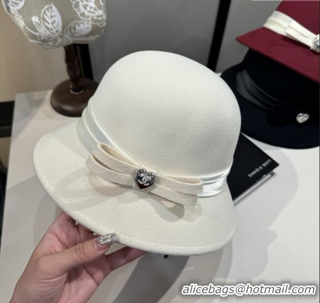 Luxury Discount Chanel Wool Hat CH103019 White 2025