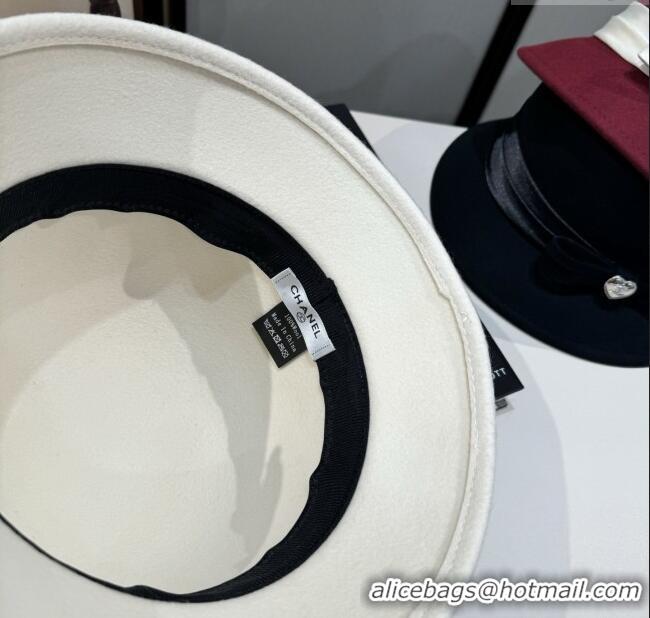 Luxury Discount Chanel Wool Hat CH103019 White 2025