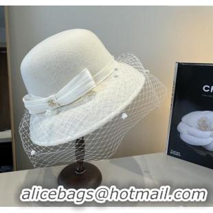 Top Quality Chanel Wool Hat CH103020 White 2025